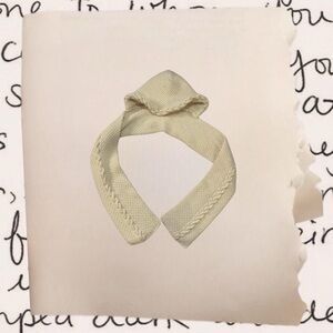 cream knitted wrap headband scarf hat